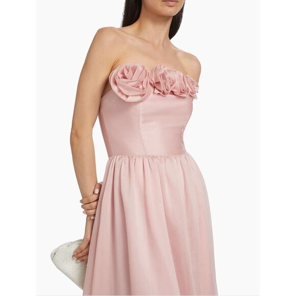 As It May Seren Fit-And-Flare Midi-Dress in Light Pink SMALL $525 - Picture 3 of 4